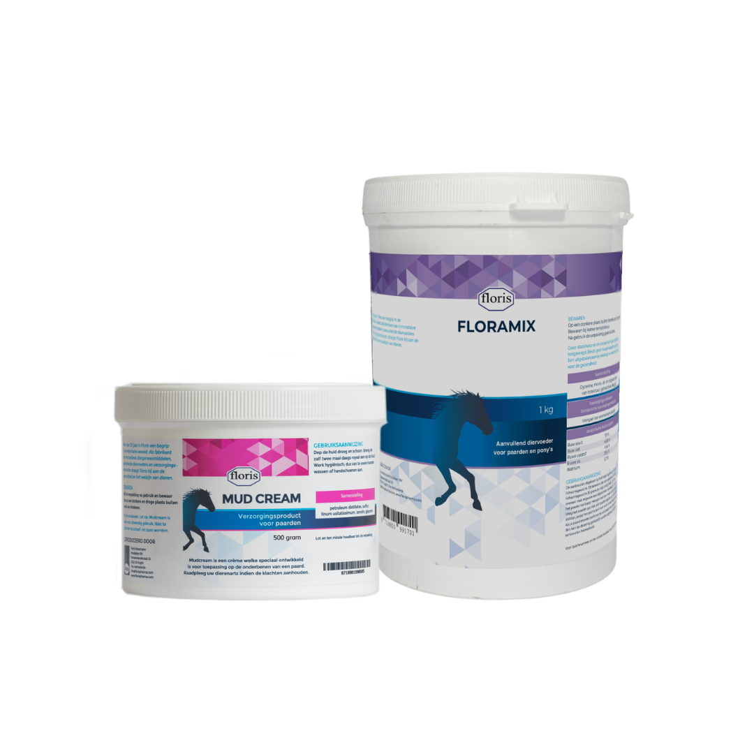 Mud Duo van Floris Pharma met Floramix 1 kg en Mud Cream 500 g.